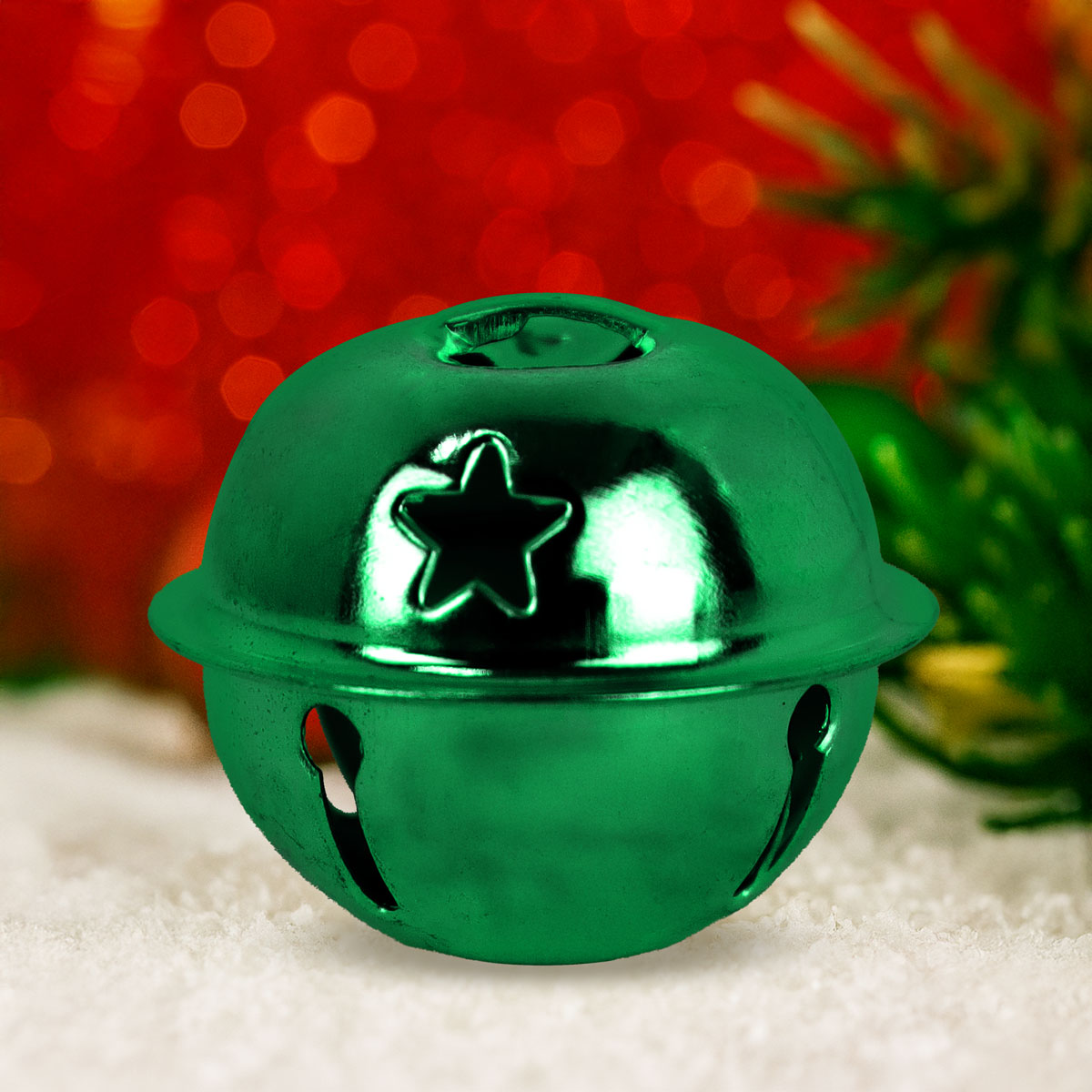 Cascabeles navideños, Color Verde, 9 pzas