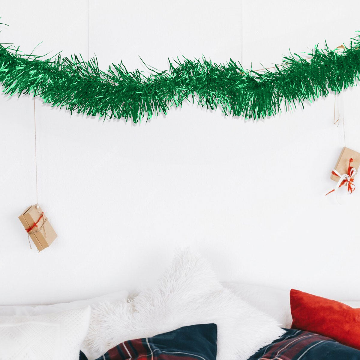 Guirnalda Navideña, Tinsel, Color Verde