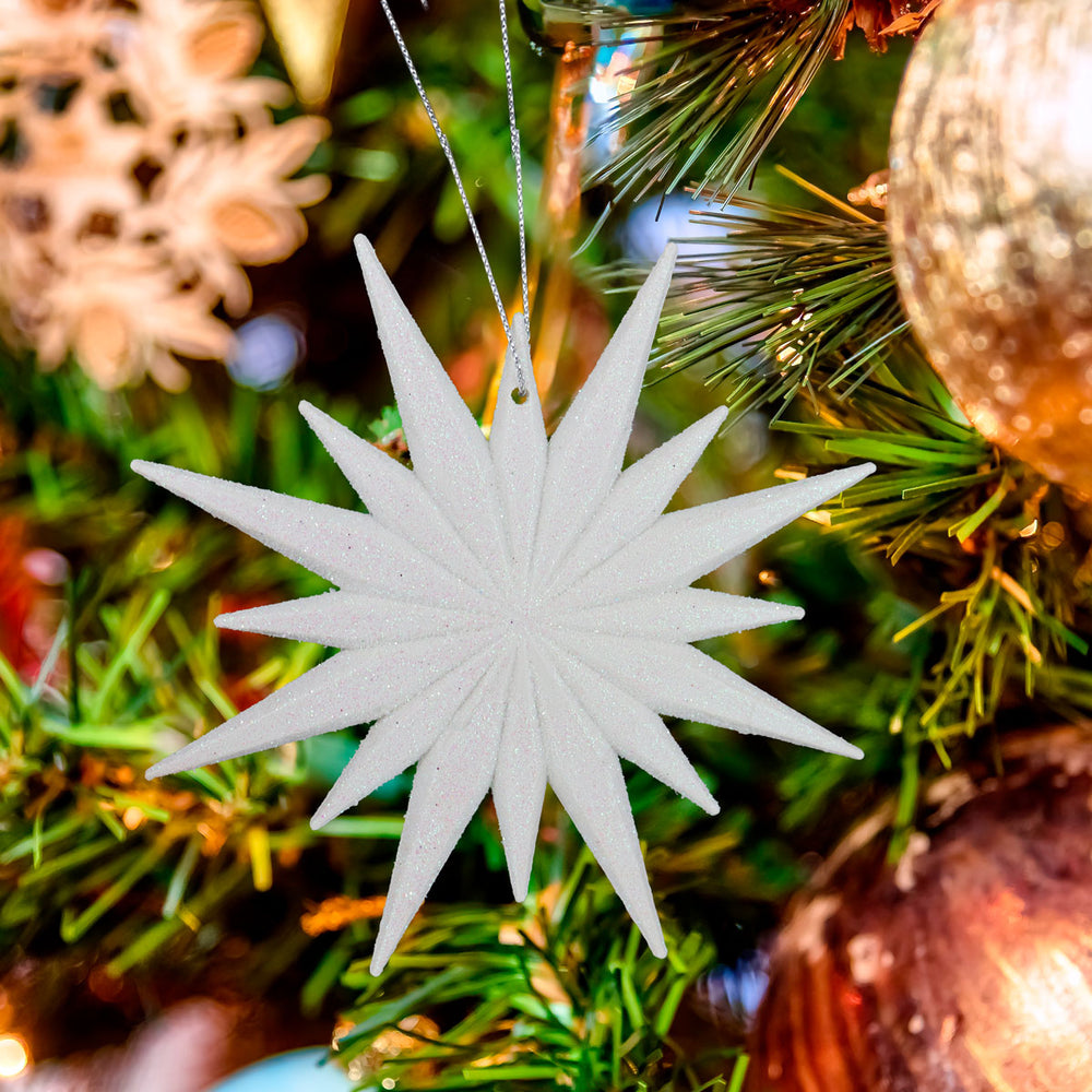 Destello, Ornamento Navideño, Color Blanco