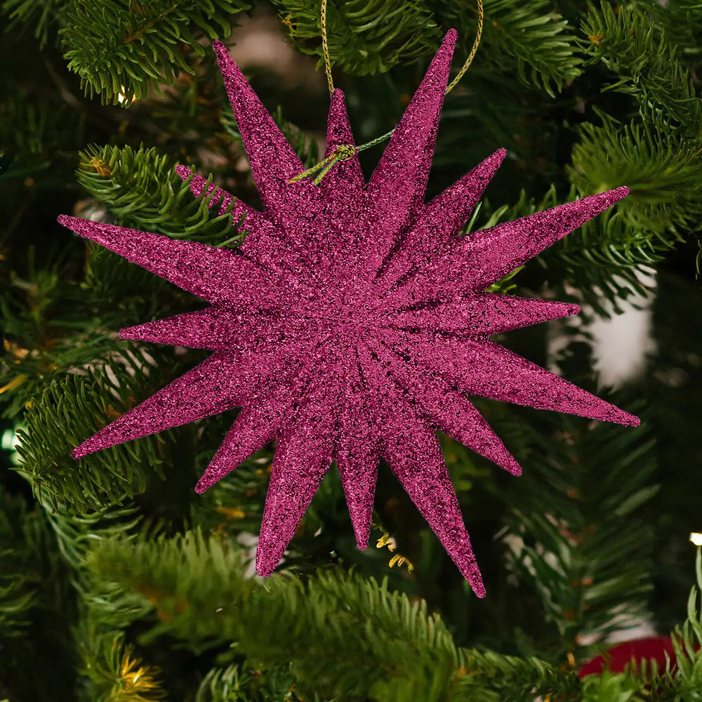 Destello, Ornamento Navideño, Color Fucsia