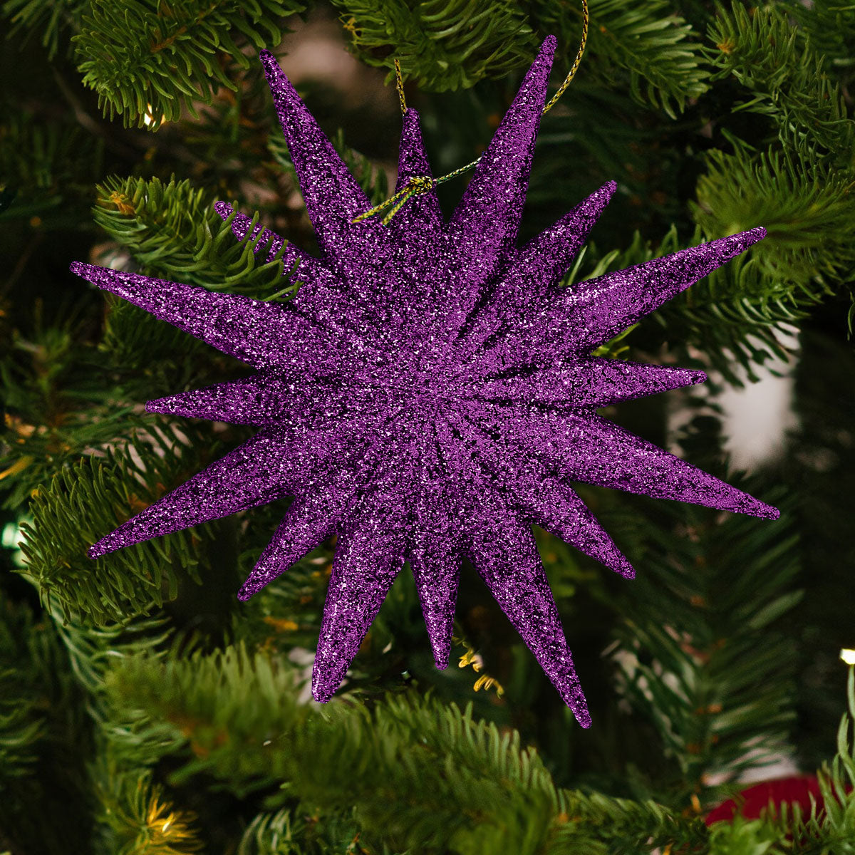 Destello, Ornamento Navideño, Color Morado