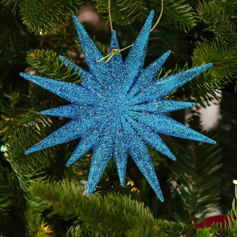 Destello, Ornamento Navideño, Color Azul