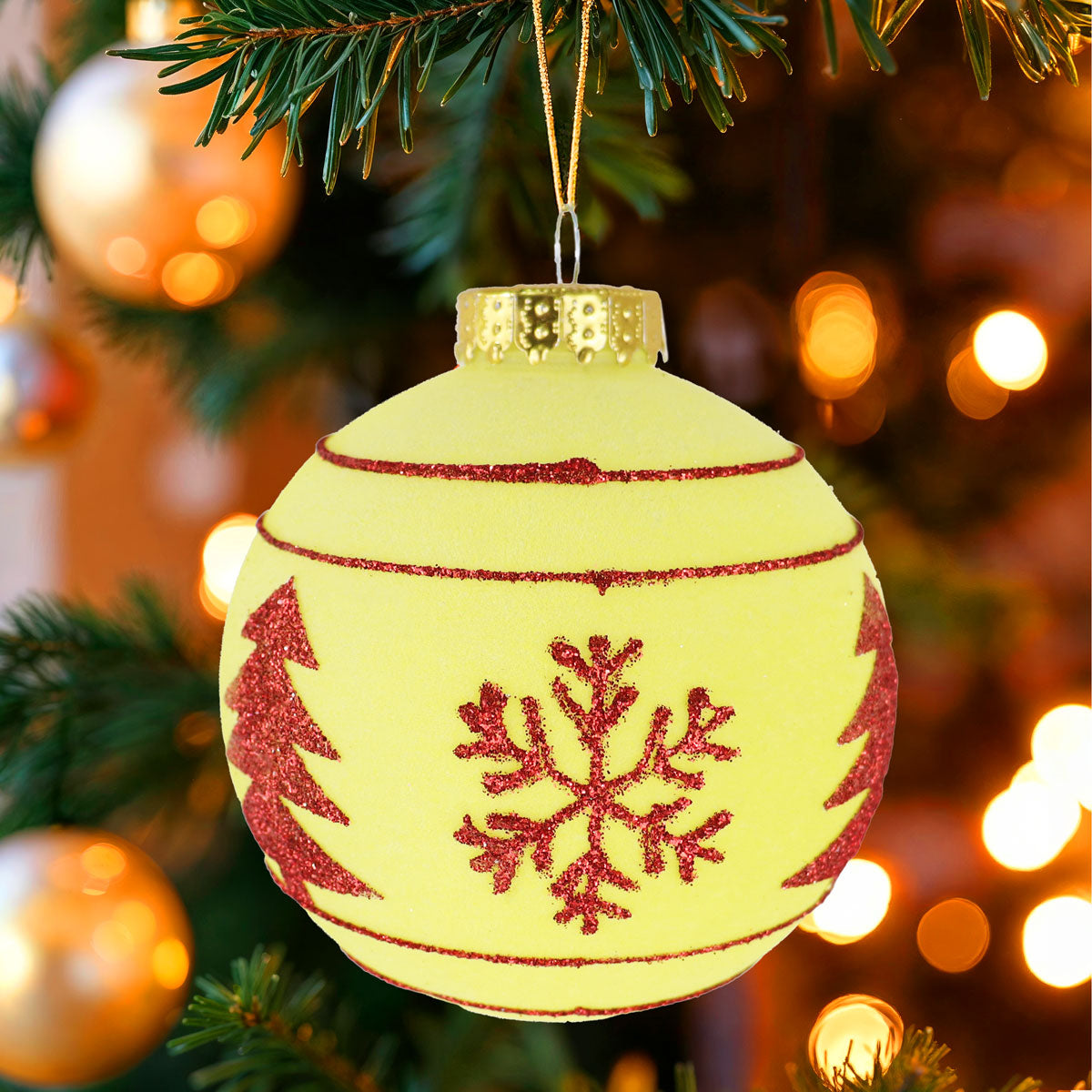 Esfera Navideña, Color Amarillo