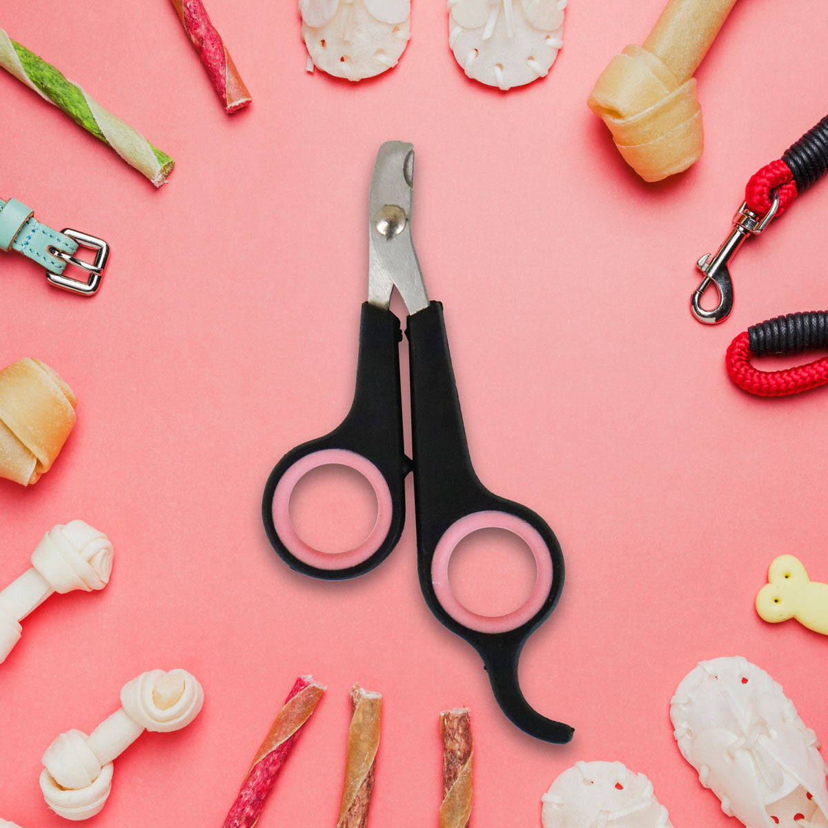 Cortaúñas para Mascota, Color Negro y Rosa