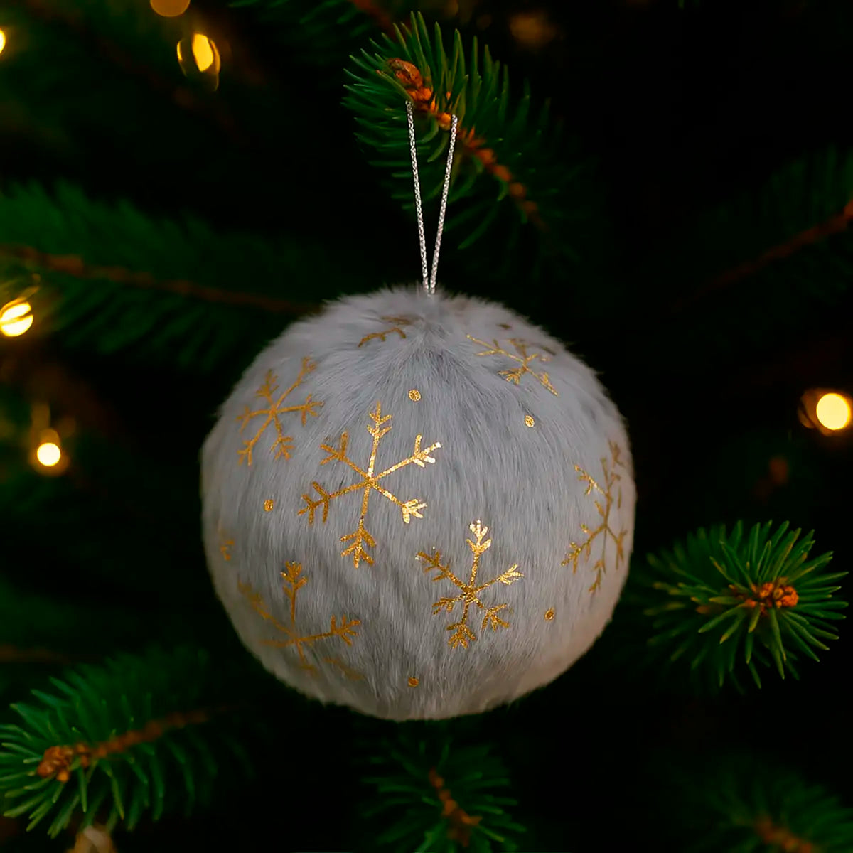 Esfera Navideña, Color Gris