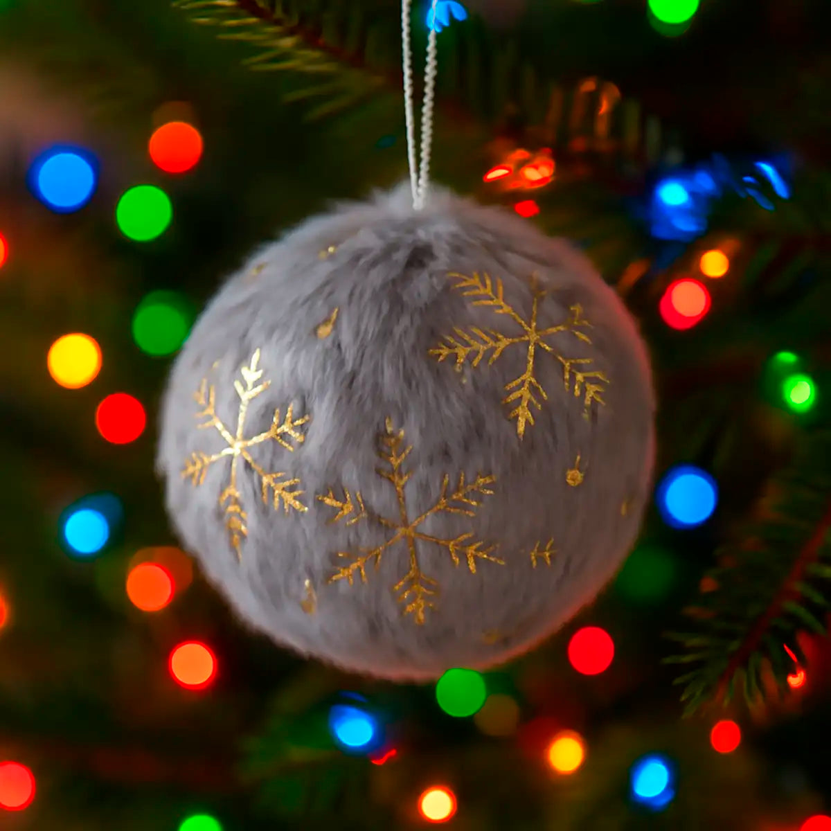 Esfera Navideña, Color Gris