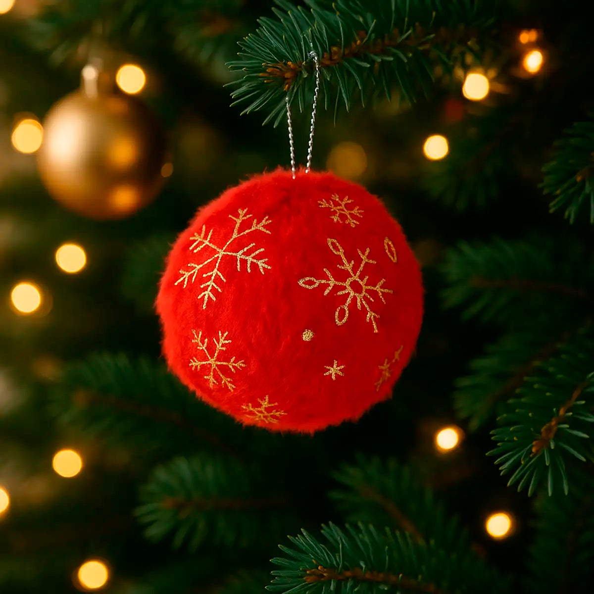 Esfera Navideña, Color Rojo