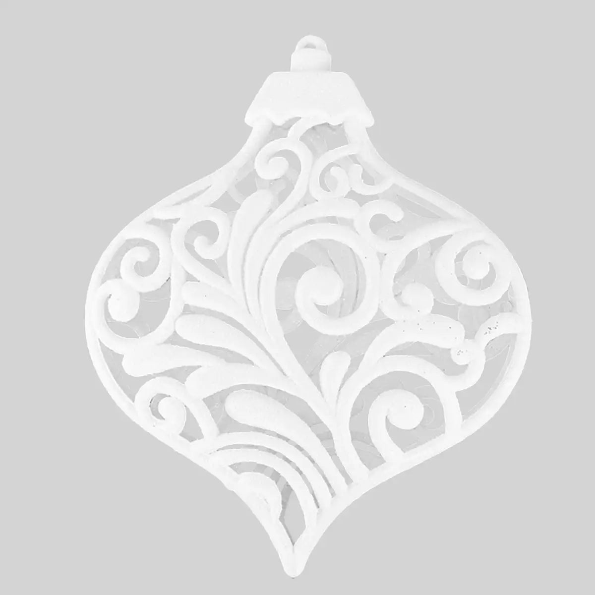 Ornamento Navideño con Glitter, Color Blanco, 17 cm