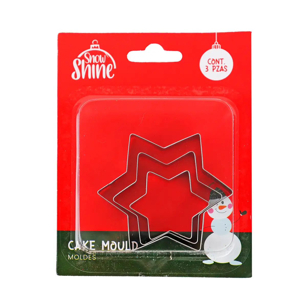 Kit de 3 Cortadores de Metal para Galletas en Forma de Estrella