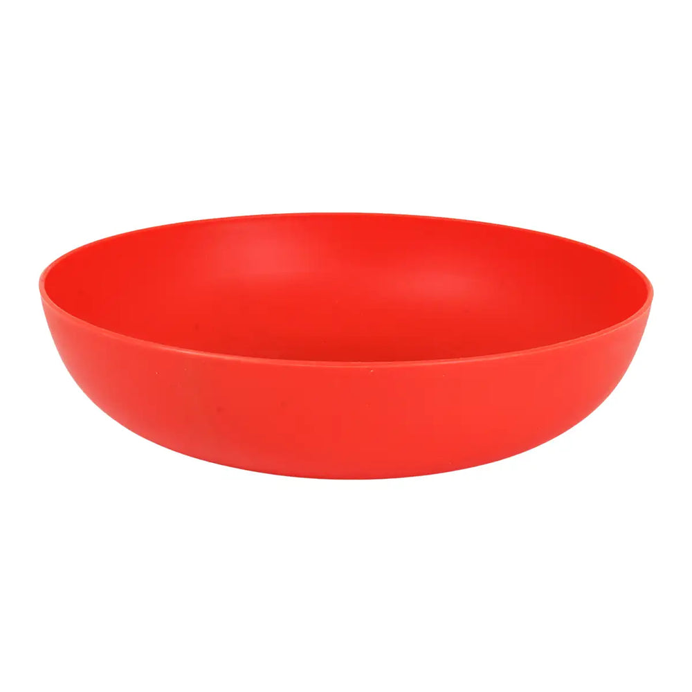 Tazón Redondo de Plástico, Color Rojo