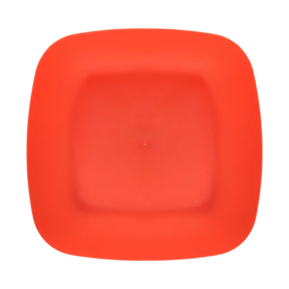 Tazón Cuadrado de Plástico, Color Rojo