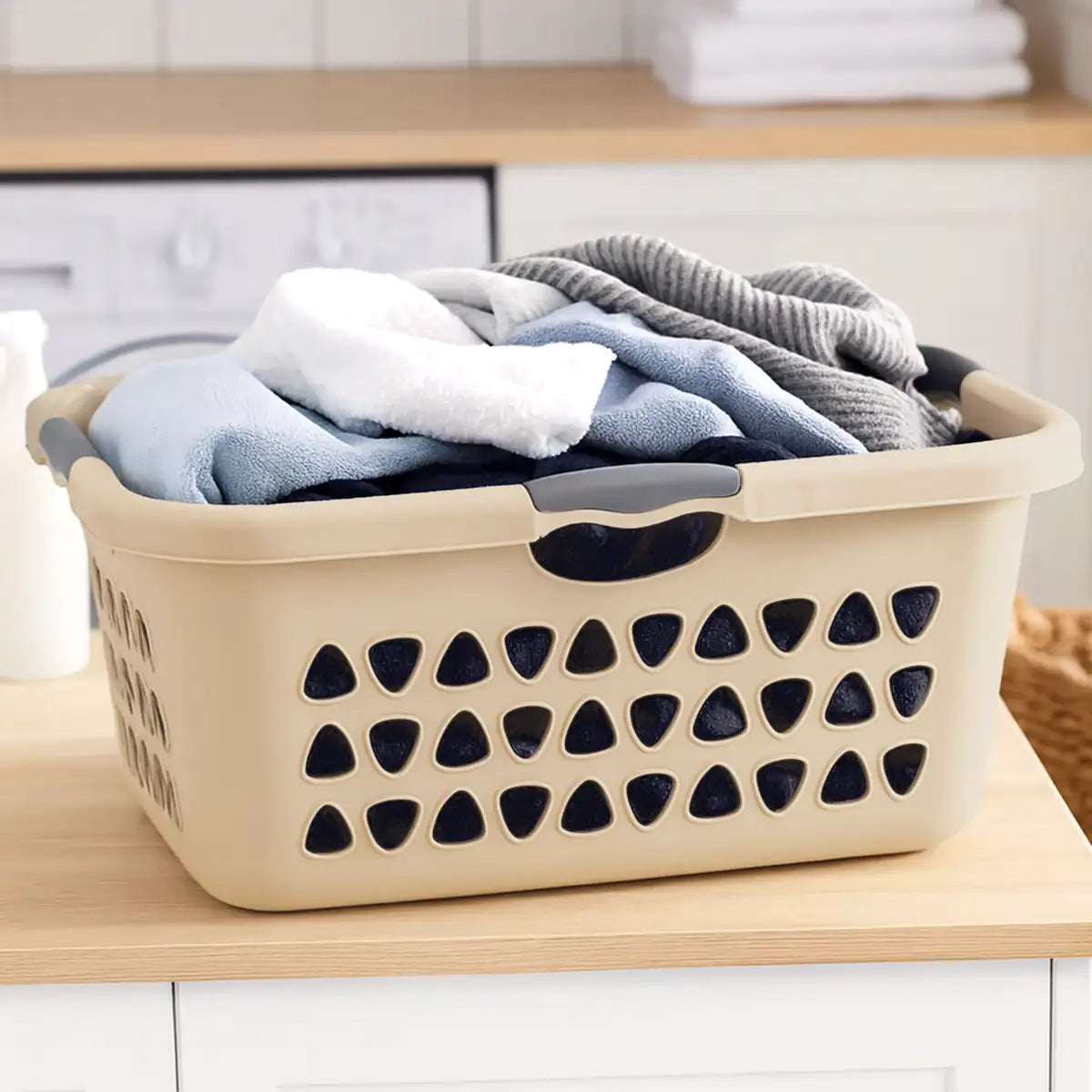 Canasta de Lavandería, Color Café Claro