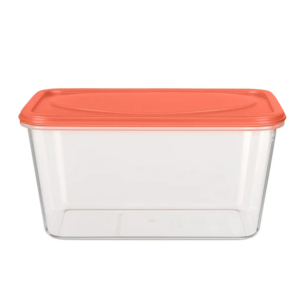 Contenedor de Plástico, Tapa Naranja, 800 ml