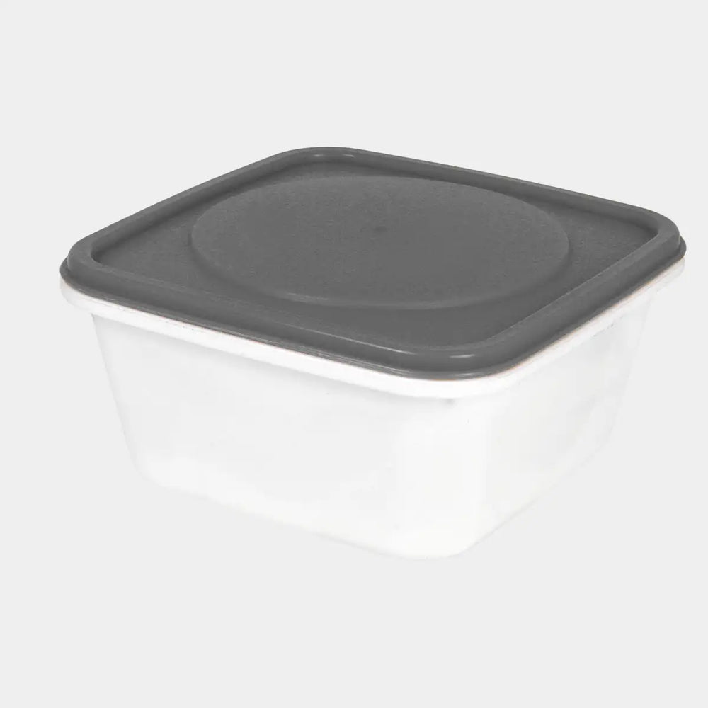 Contenedor de Plástico Blanco, Tapa Gris, 280 ml