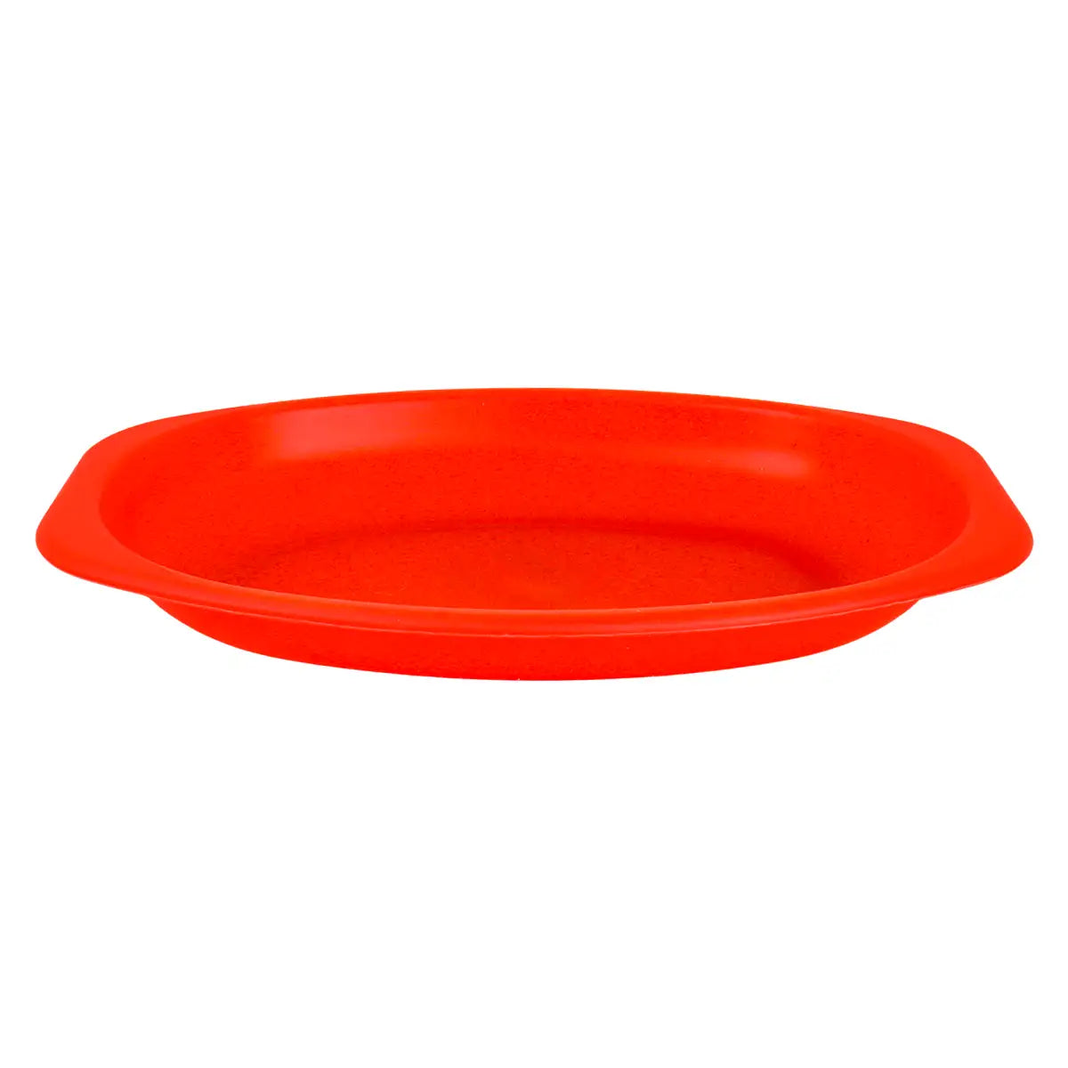 Plato Ovalado de Plástico, Color Rojo