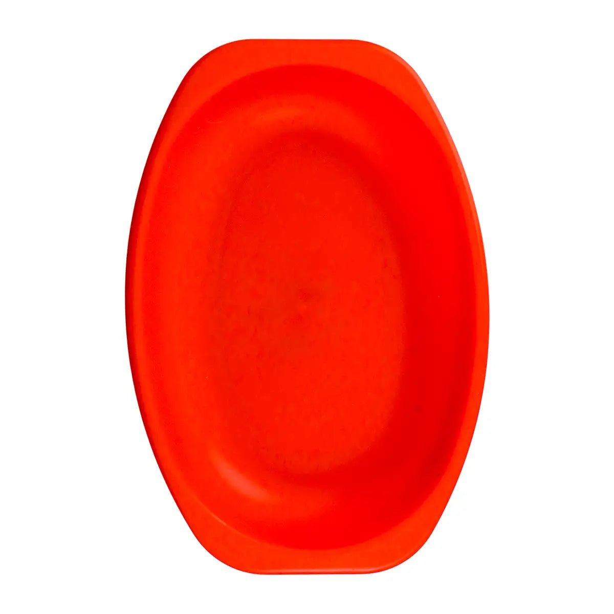 Plato Ovalado de Plástico, Color Rojo
