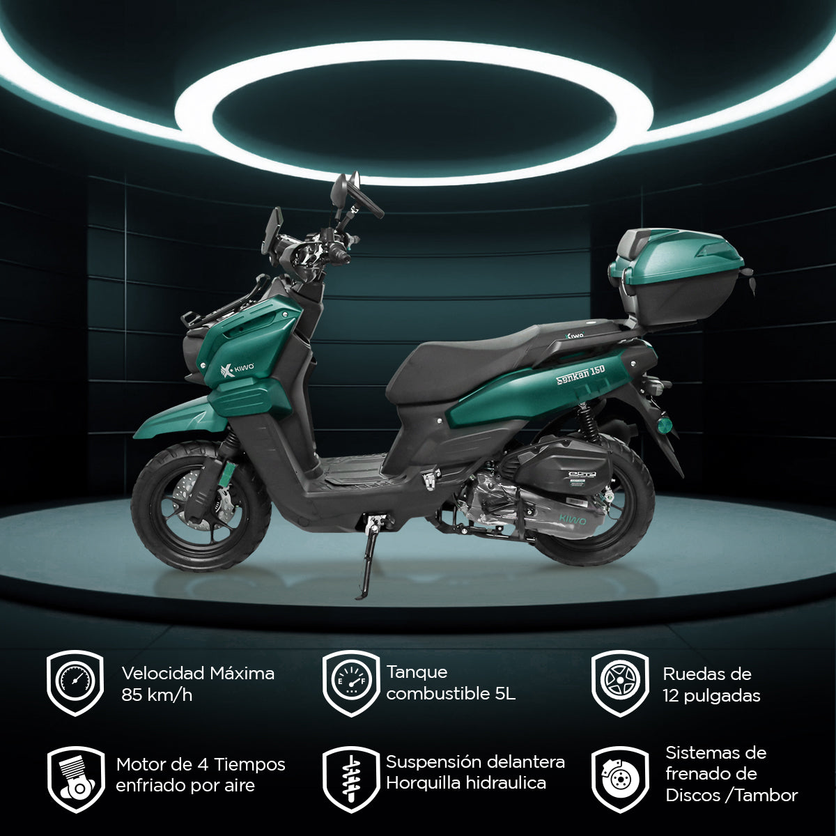 Motocicleta Senkan 150 2025, Color Verde