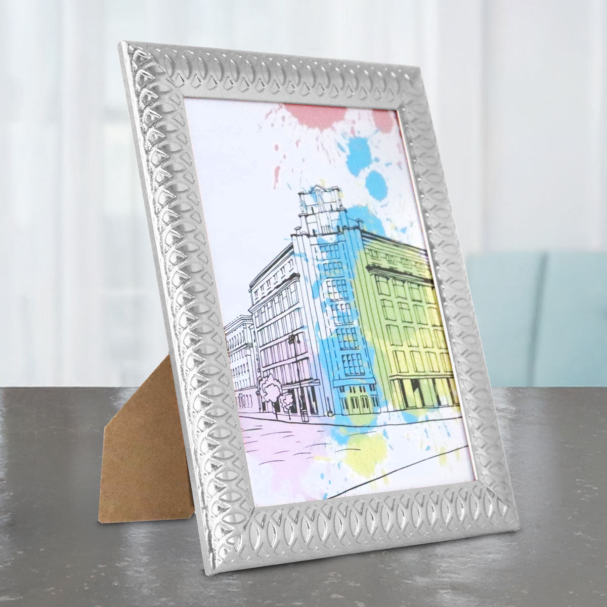 Portarretrato Aqua, Color Plata, 12x17cm