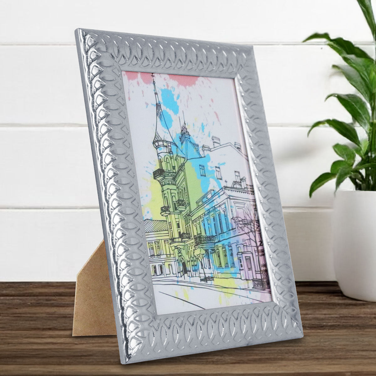 Portarretrato Aqua, Color Plata, 10x15 cm