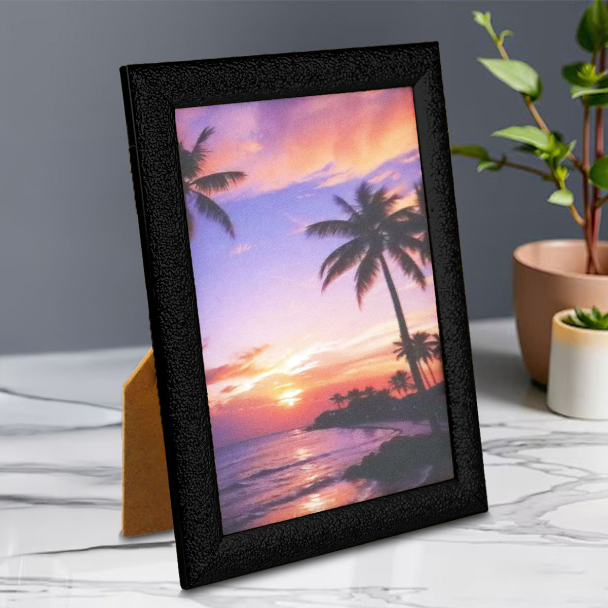 Portarretrato Playa, Color Negro, 10x15 cm