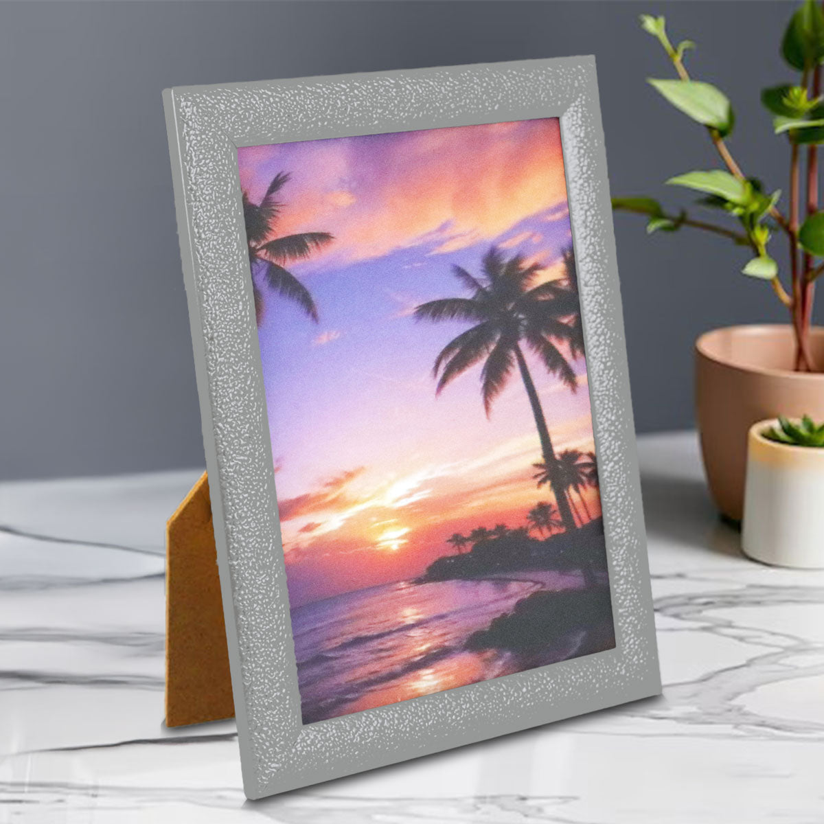 Portarretrato Playa, Color Plata, 10x15 cm