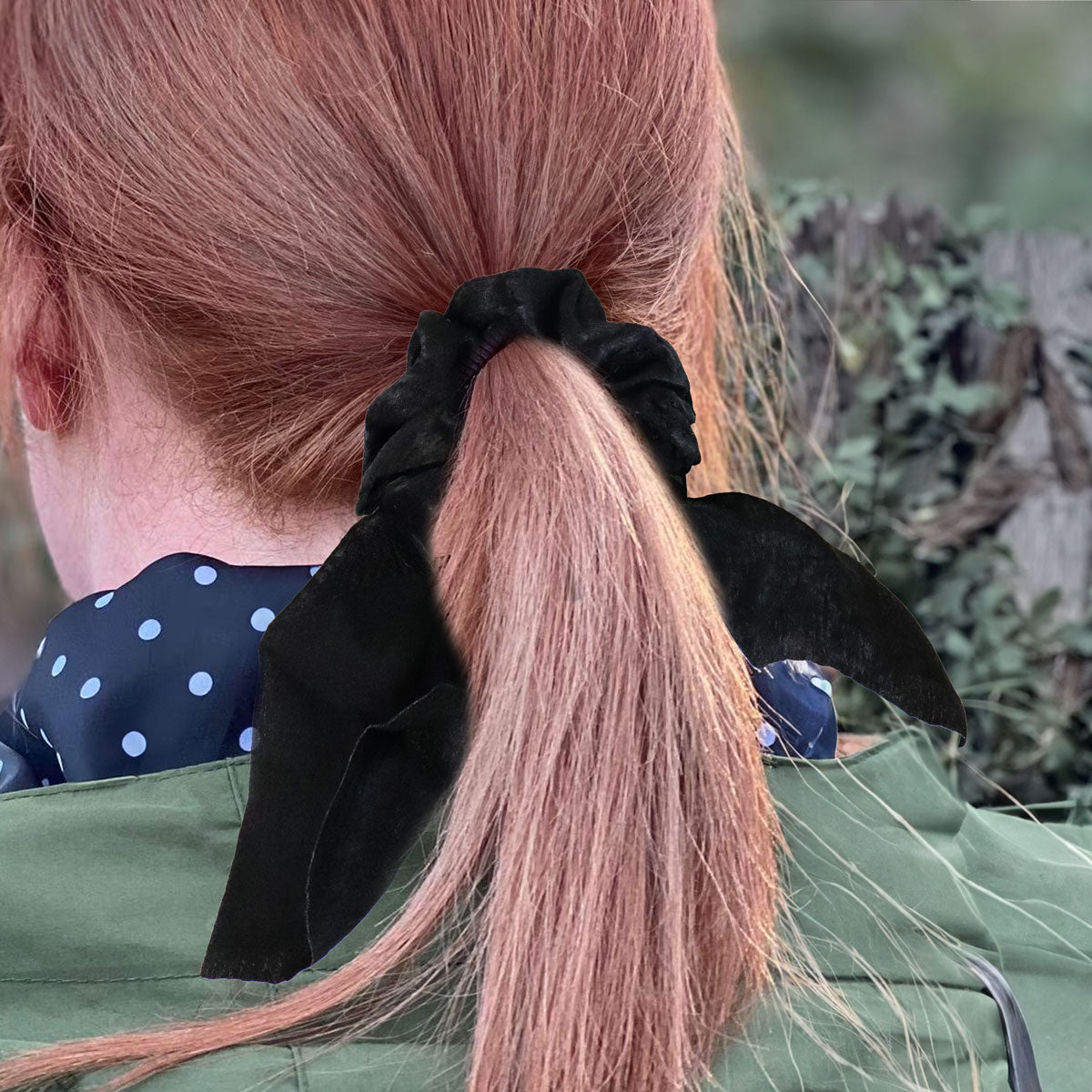 Scrunchie, Liga para Cabello, Color Negro