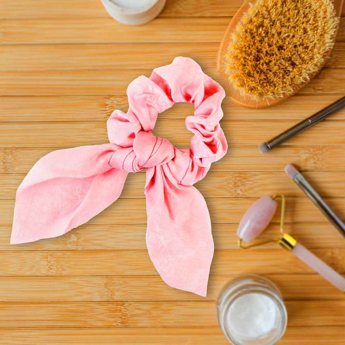 Scrunchie, Liga para Cabello, Color Rosa