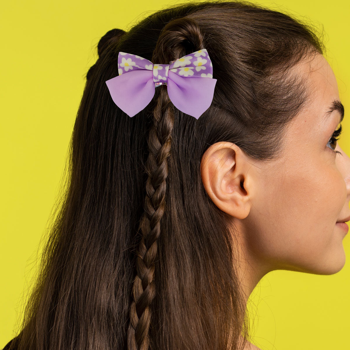 Set de 2 Moños para Cabello, Color Lila