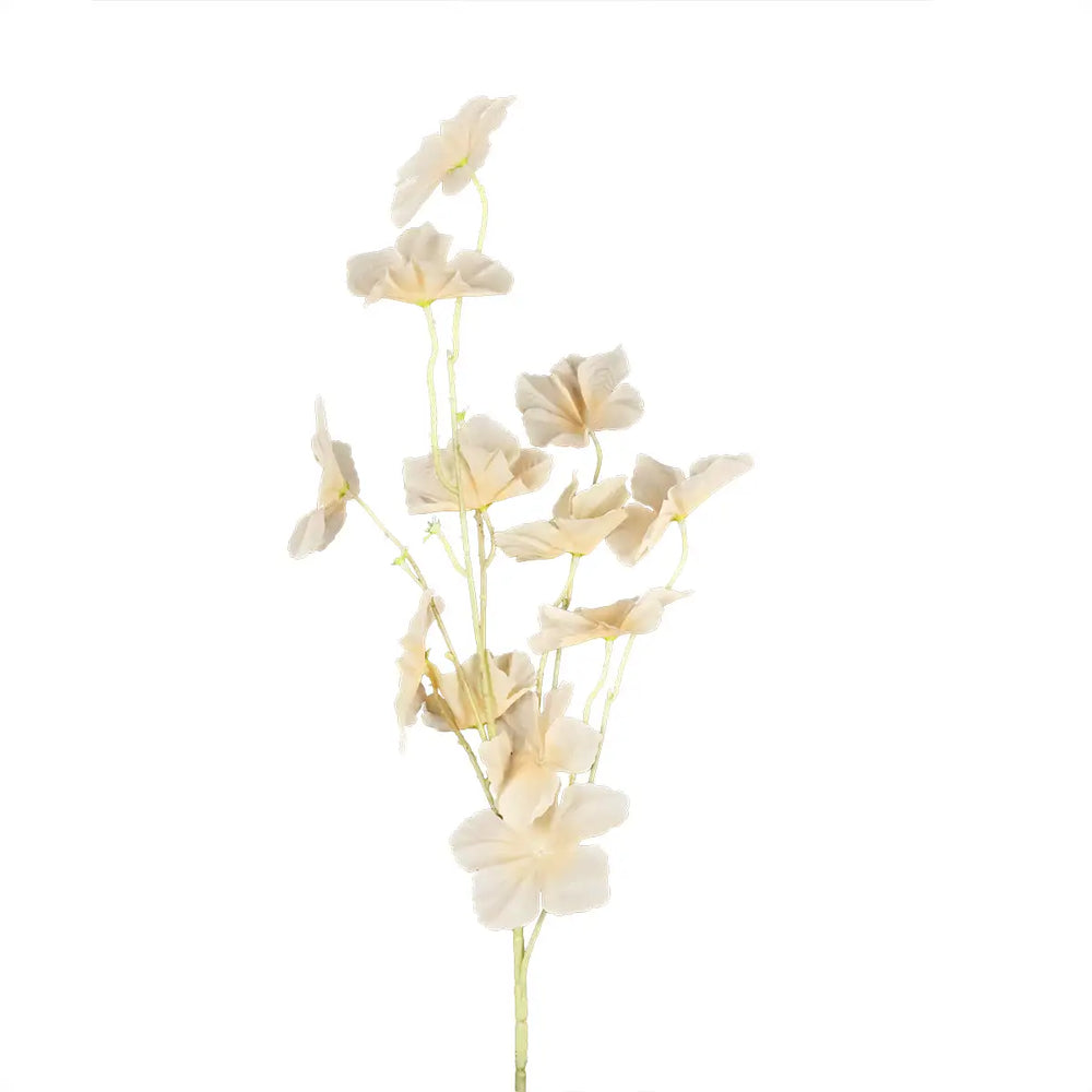 Vara con Flores Artificiales, Color Beige