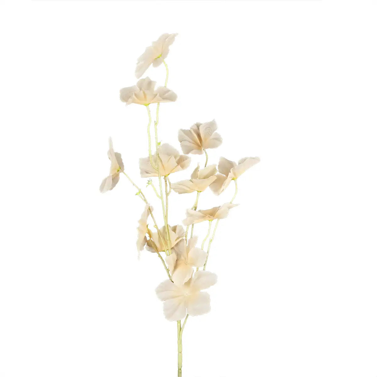 Vara con Flores Artificiales, Color Beige