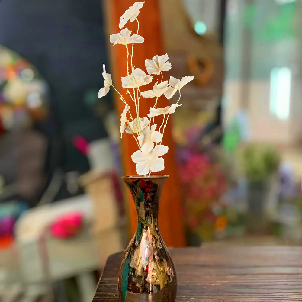 Vara con Flores Artificiales, Color Beige