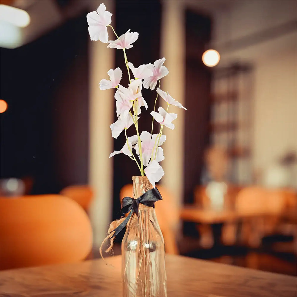 Vara con Flores Artificiales, Color Rosa