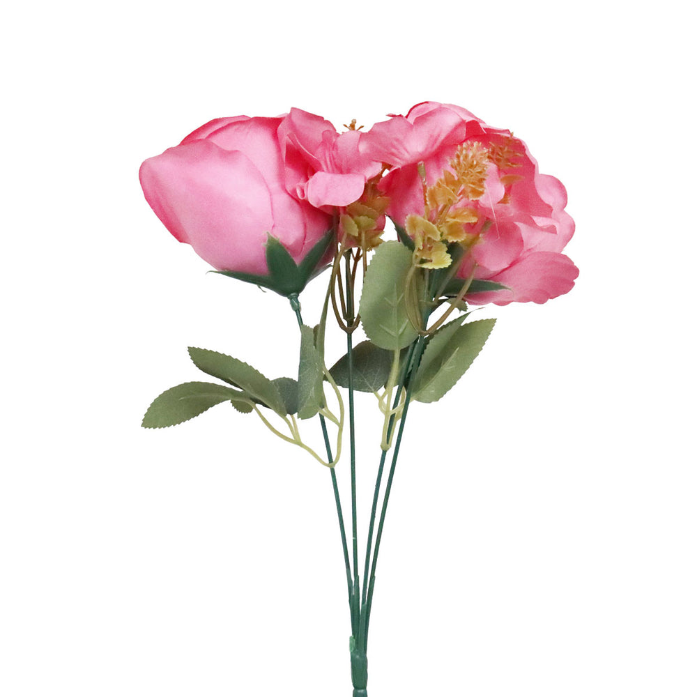 Rosas Artificiales, Color Fucsia, 2 pzas