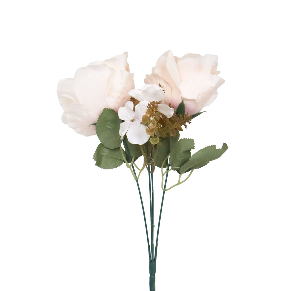 Rosas Artificiales, Color Melón, 2 pzas