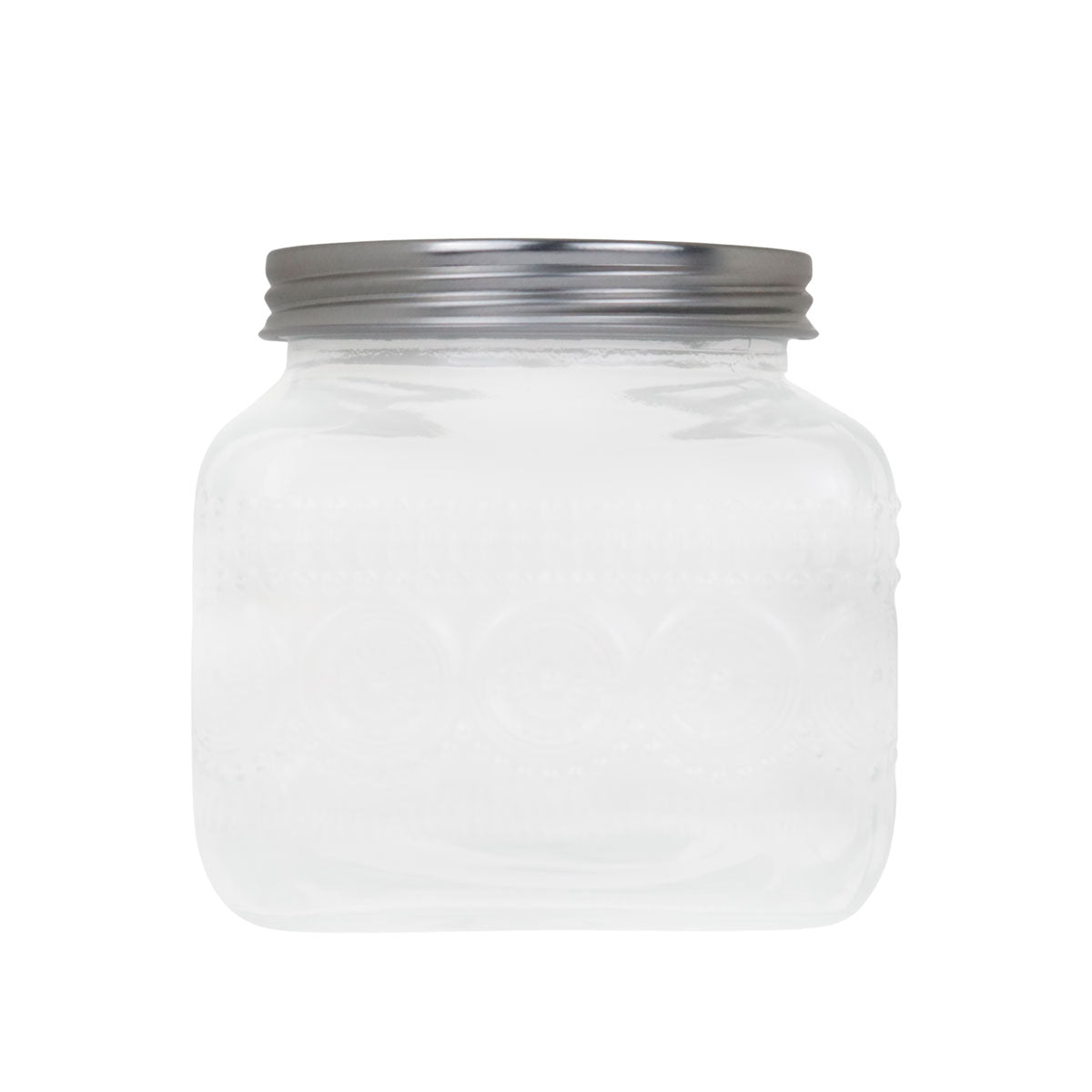 Frasco de Vidrio con Tapa, Círculos, 1000 ml