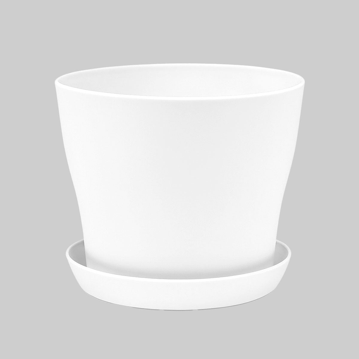 Maceta de Plástico, Color Blanco, 14x12 cm