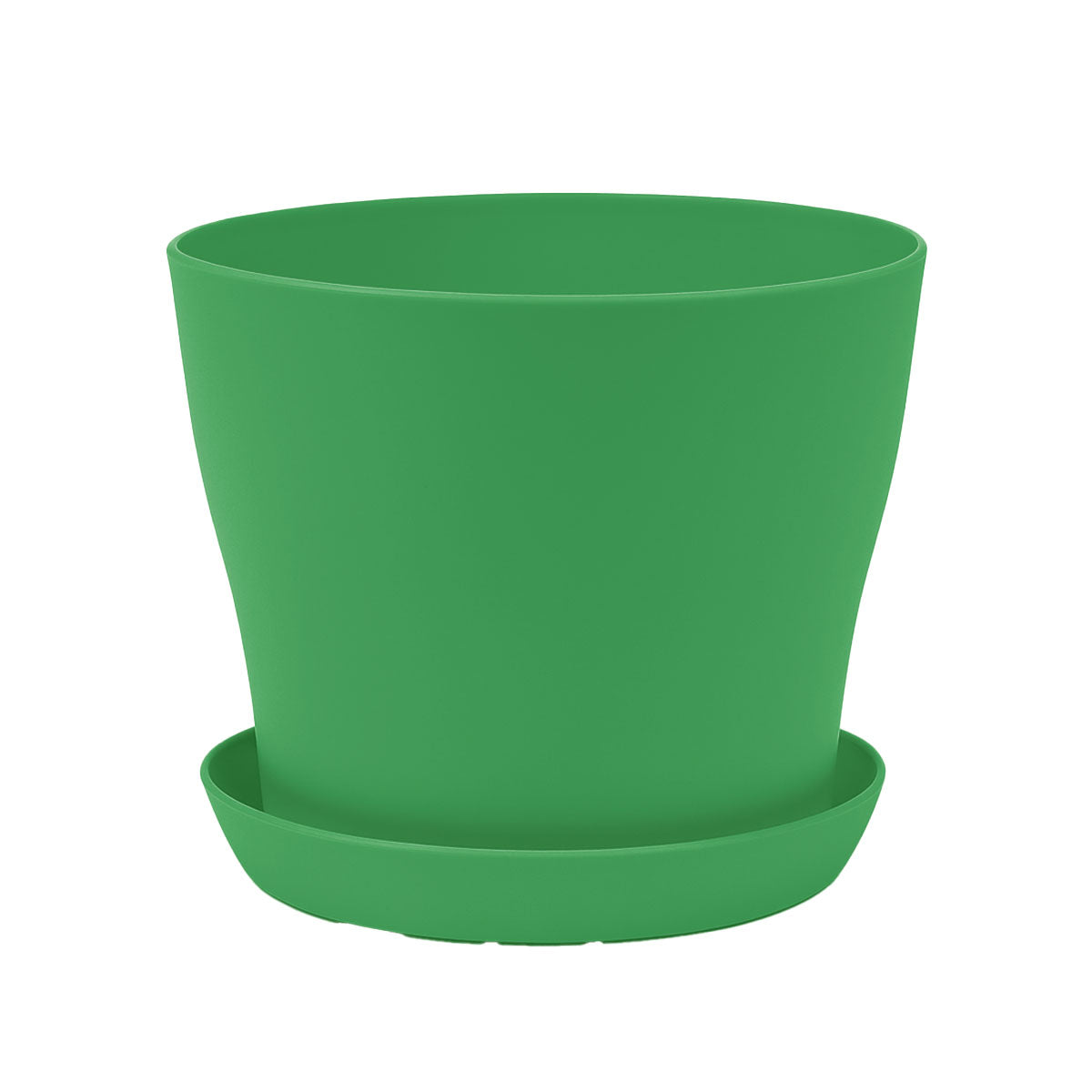 Maceta de Plástico, Color Verde, 14x12 cm