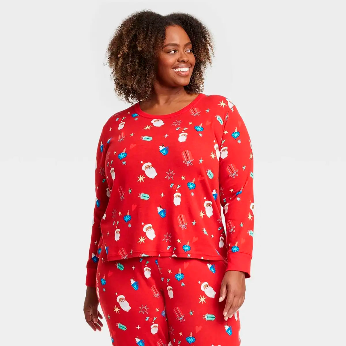 Camisa de Pijama con Estampado de Santa para Mujer, Wondershop, 1XL
