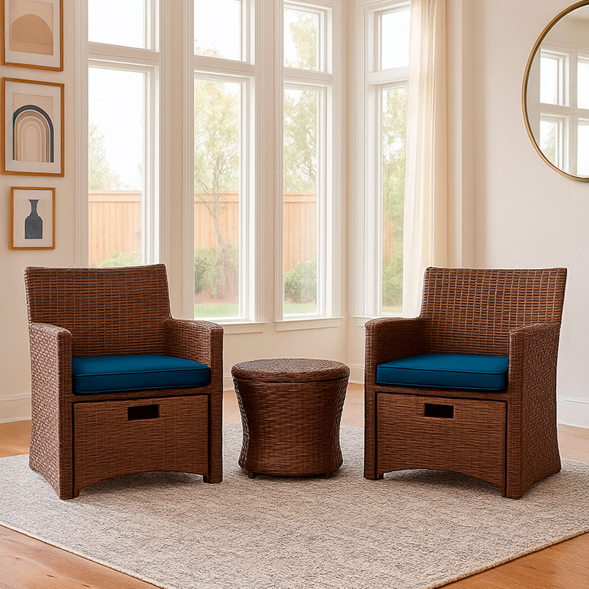 Juego de Muebles de Mimbre para Patio, 5 pzas, Threshold