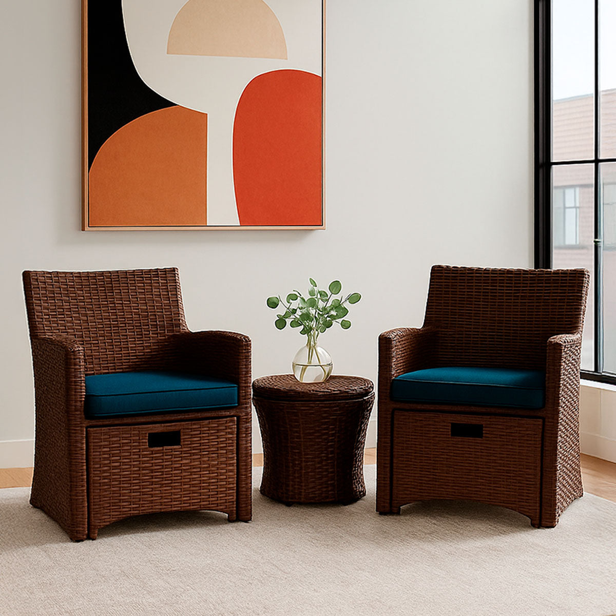 Juego de Muebles de Mimbre para Patio, 5 pzas, Threshold