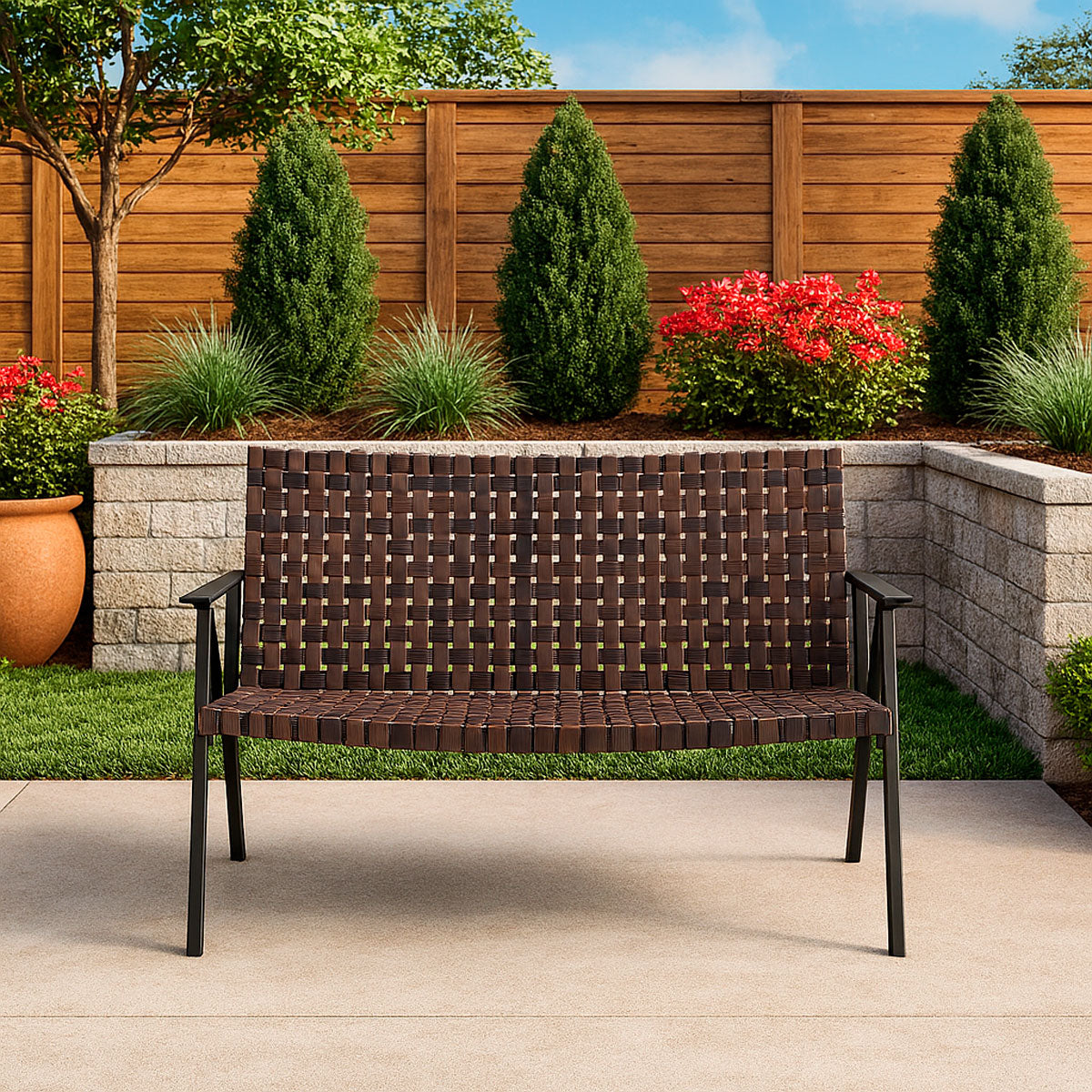 Sillón de Mimbre para Patio sin Cojín