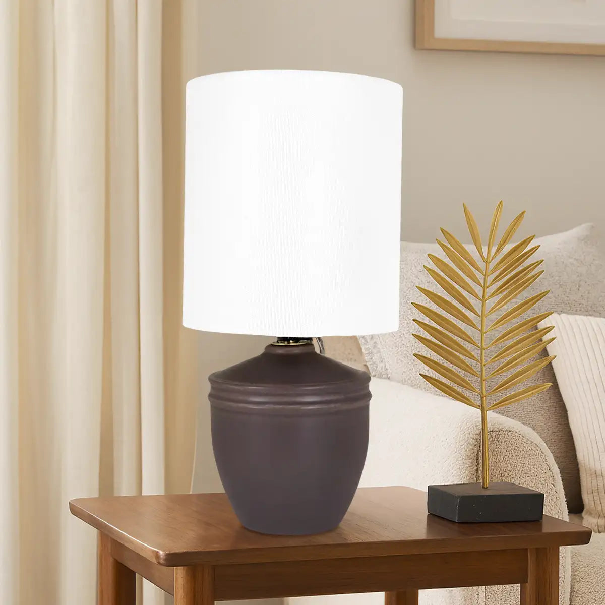 Lámpara de Mesa con Base Gris, Threshold