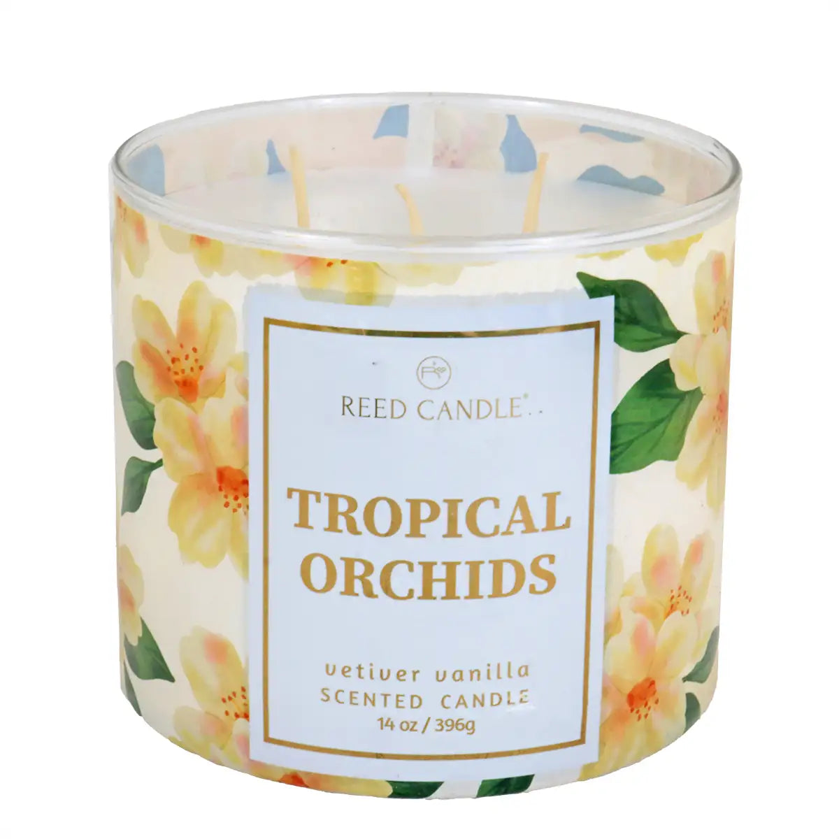 Vela Aromática, Reed Candle, Orquídea Tropical, 396 g