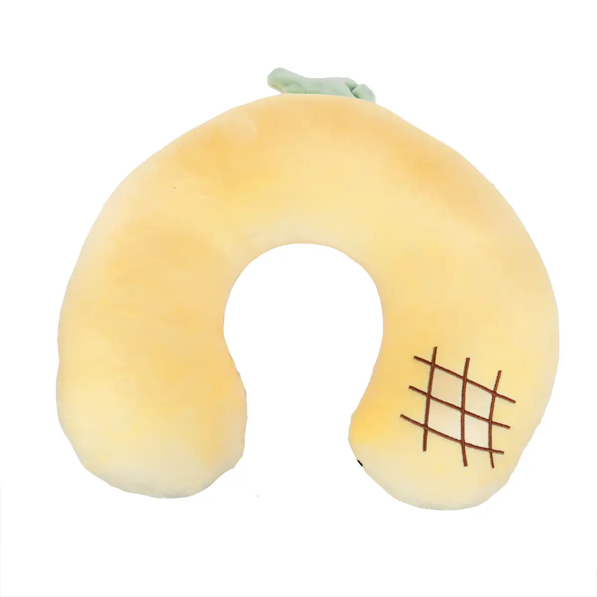 Almohada de Viaje Ergonómica, Color Amarillo y Café