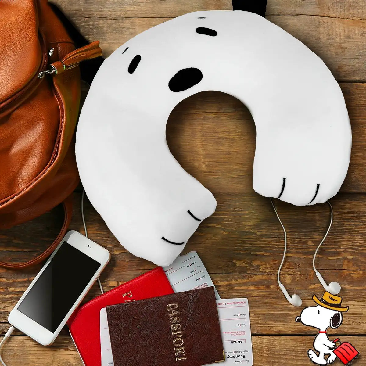 Almohada de Viaje Ergonómica, Snoopy