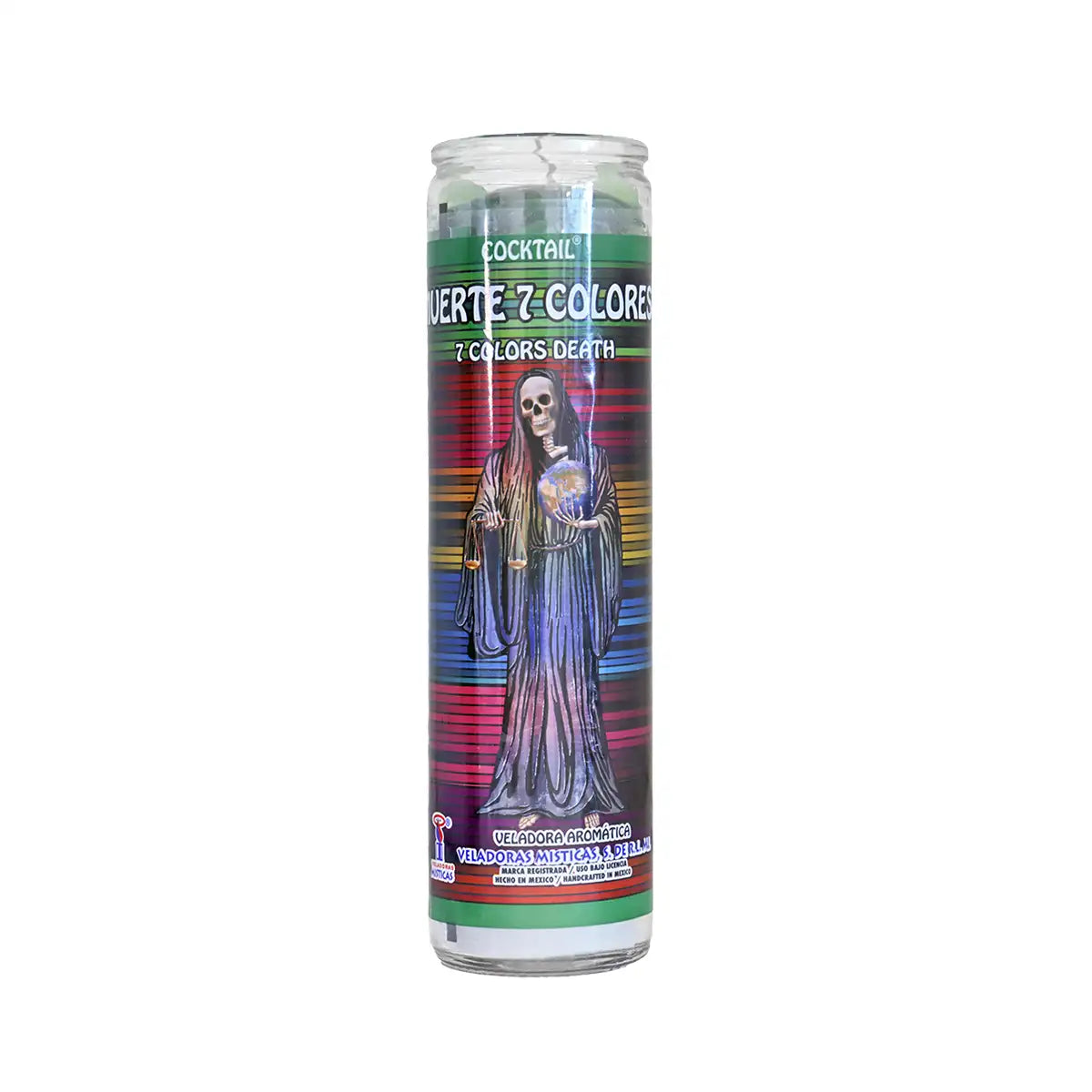 Veladora, Santa Muerte 7 Colores, 20 cm
