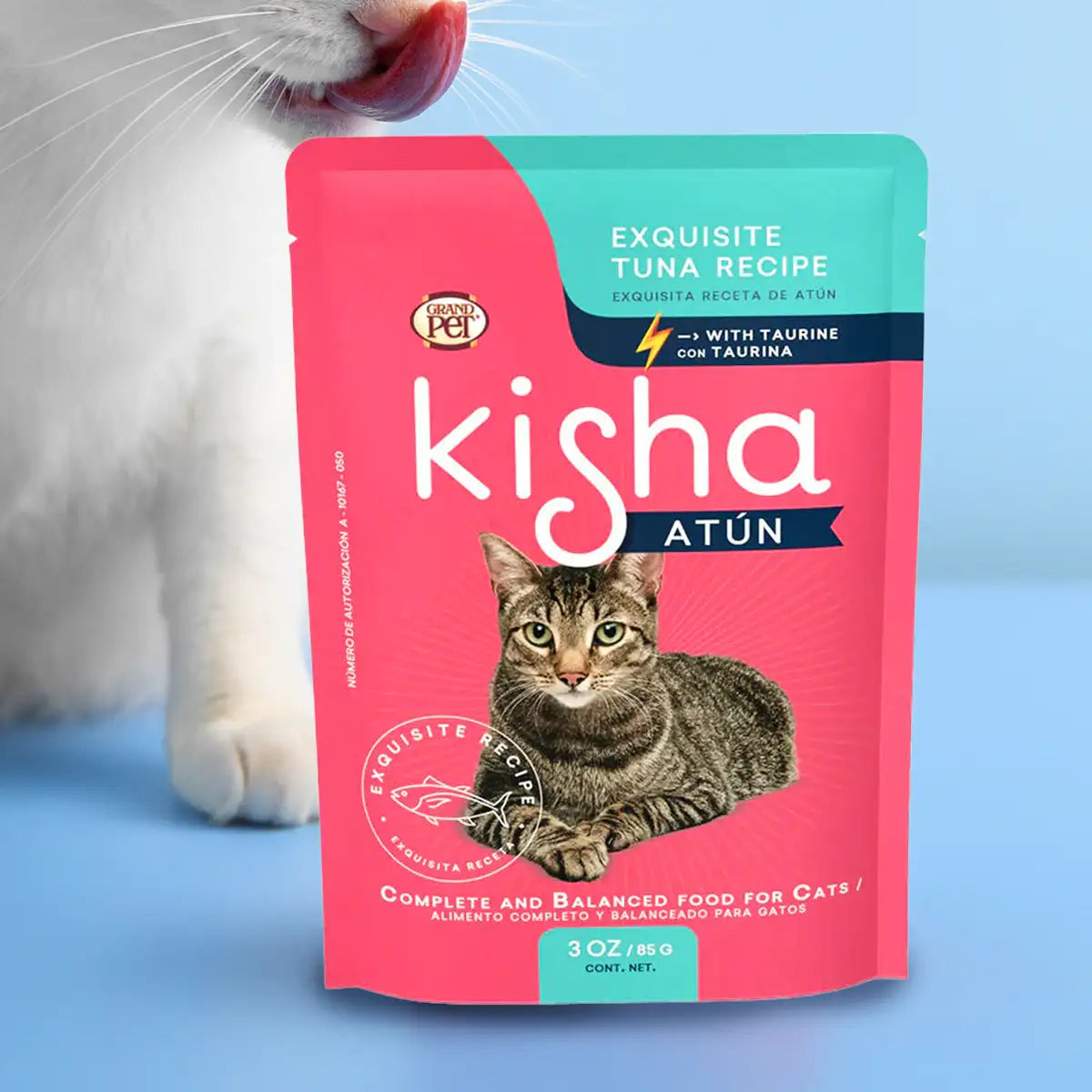 Sobre de Alimento Húmedo para Gato, Atún, GrandPET Kisha, 85 g