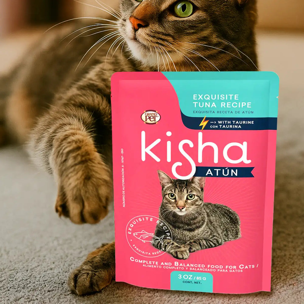 Sobre de Alimento Húmedo para Gato, Atún, GrandPET Kisha, 85 g
