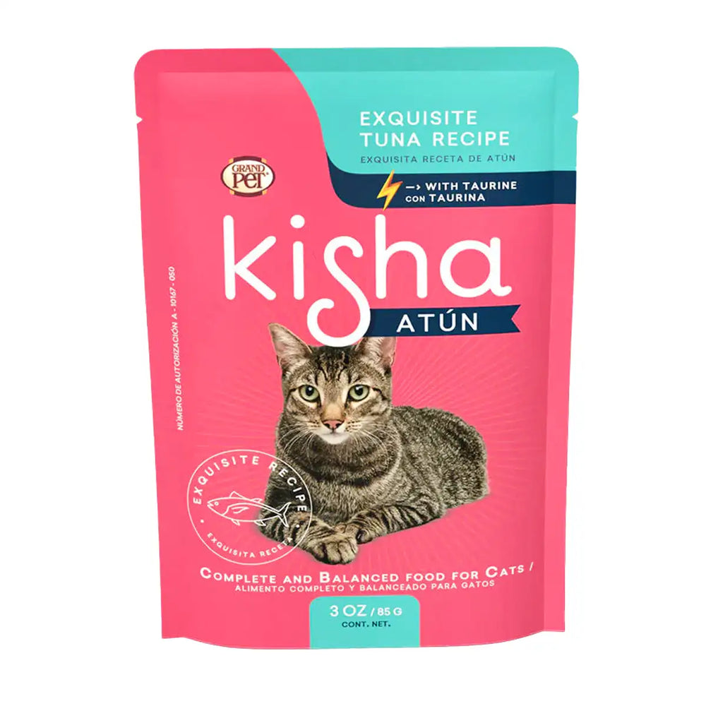 Sobre de Alimento Húmedo para Gato, Atún, GrandPET Kisha, 85 g