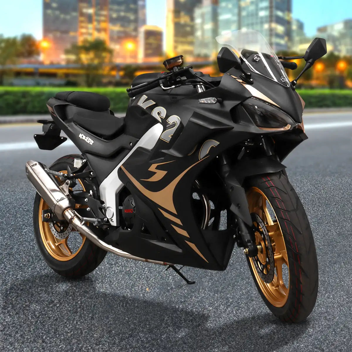 Motocicleta Kiwo KS 200 2025, Color Negro